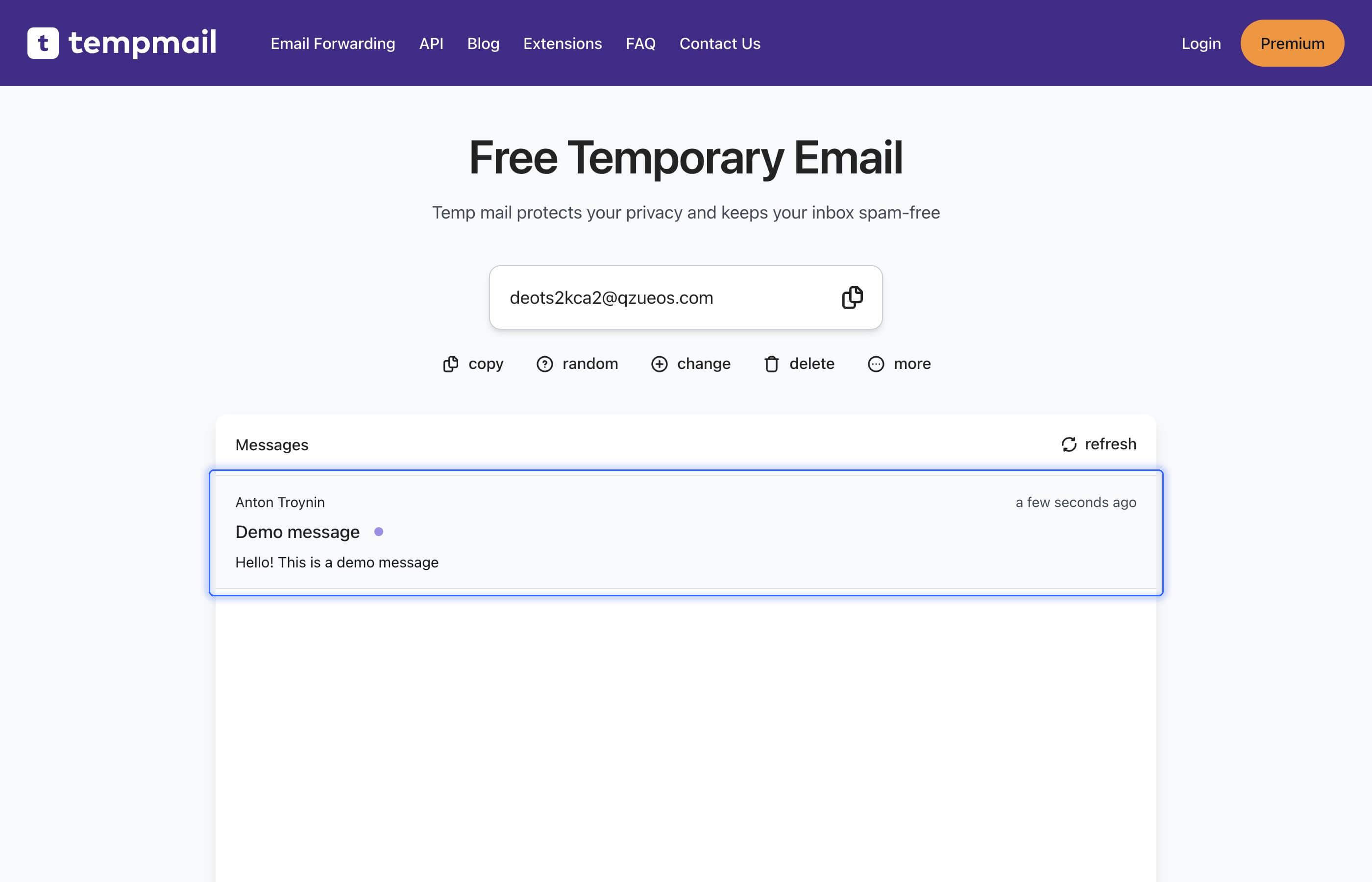 Open incoming messages