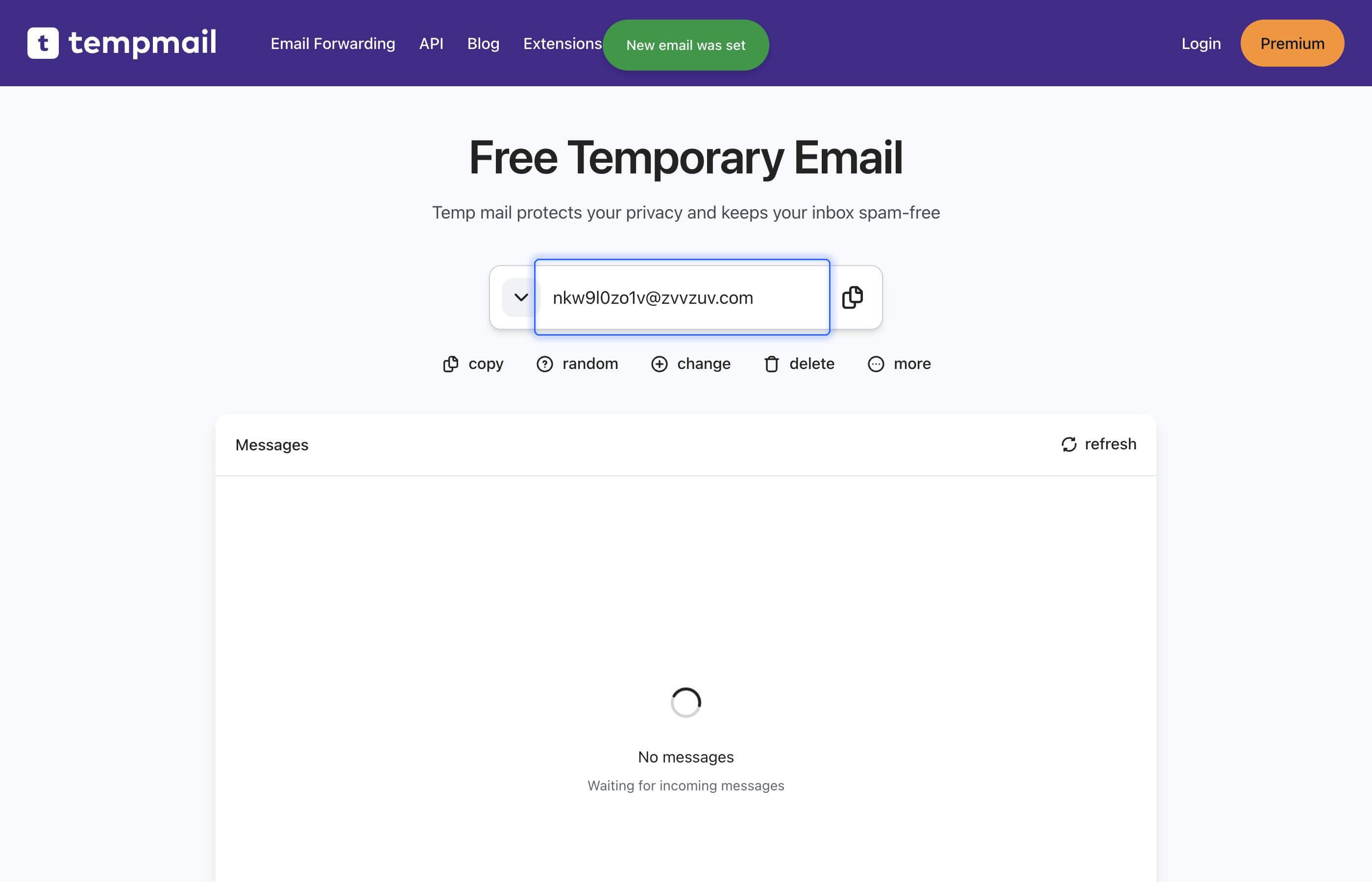Use old temp mail