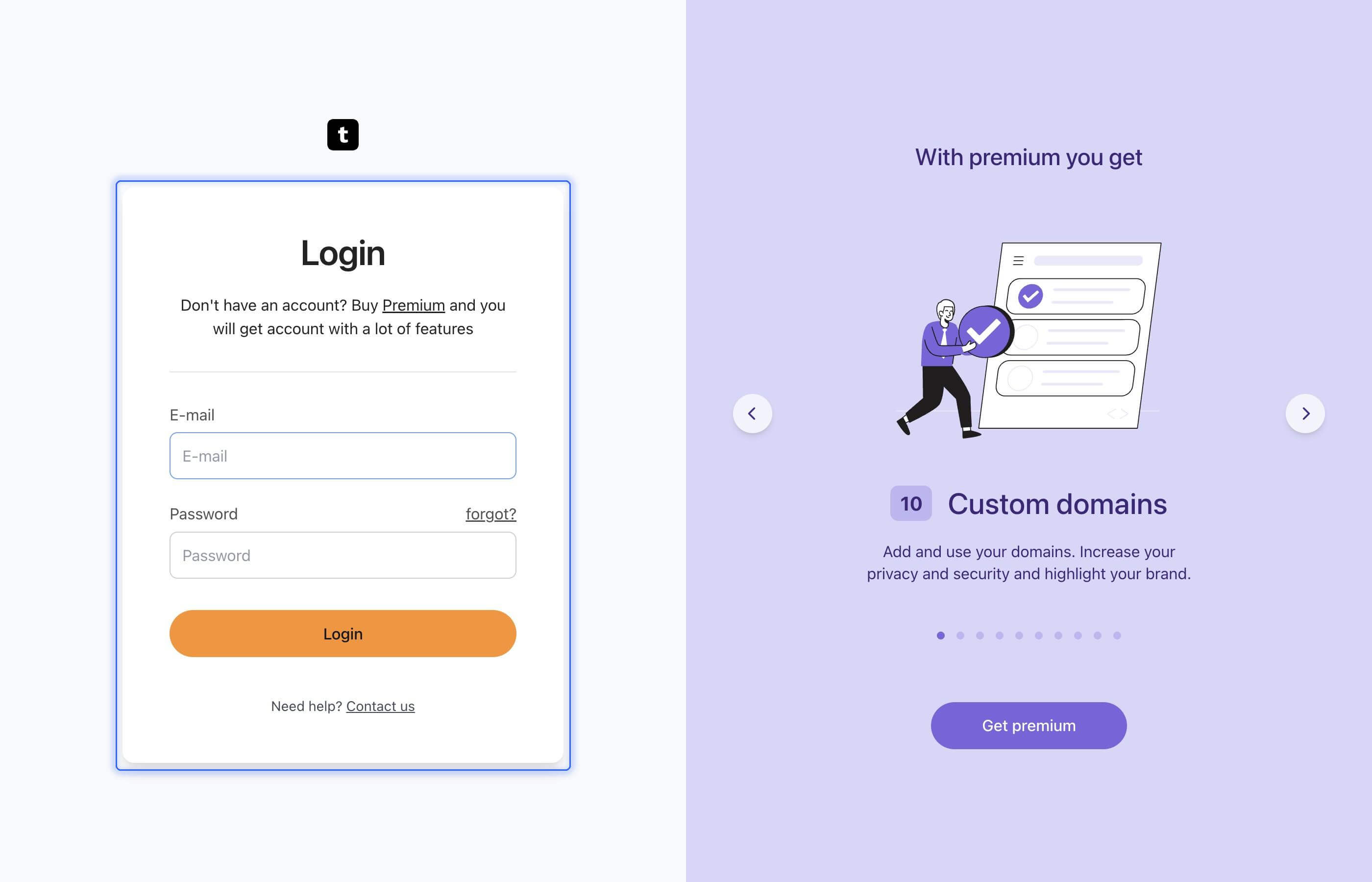 Log into your account