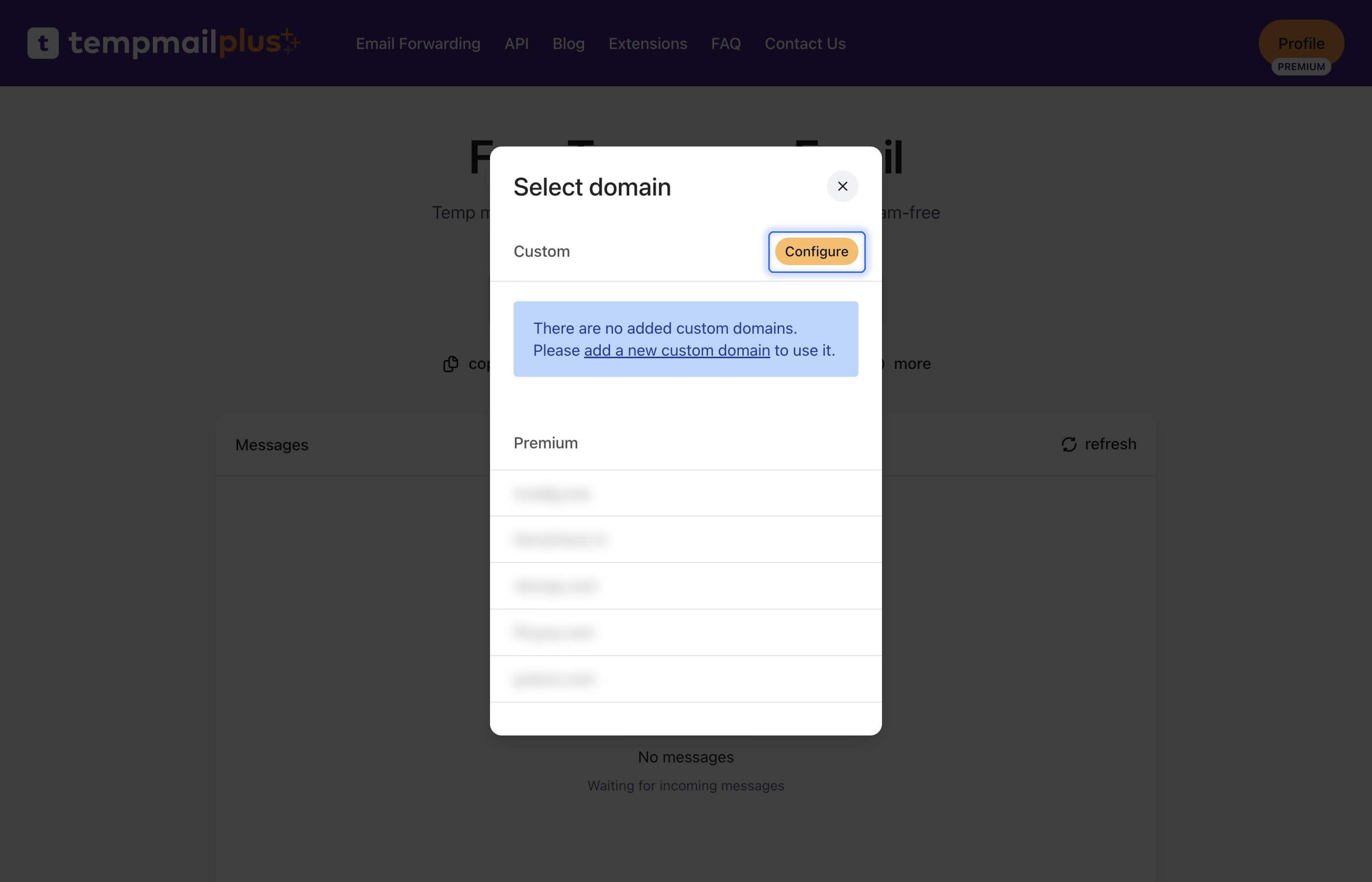 Configure button
