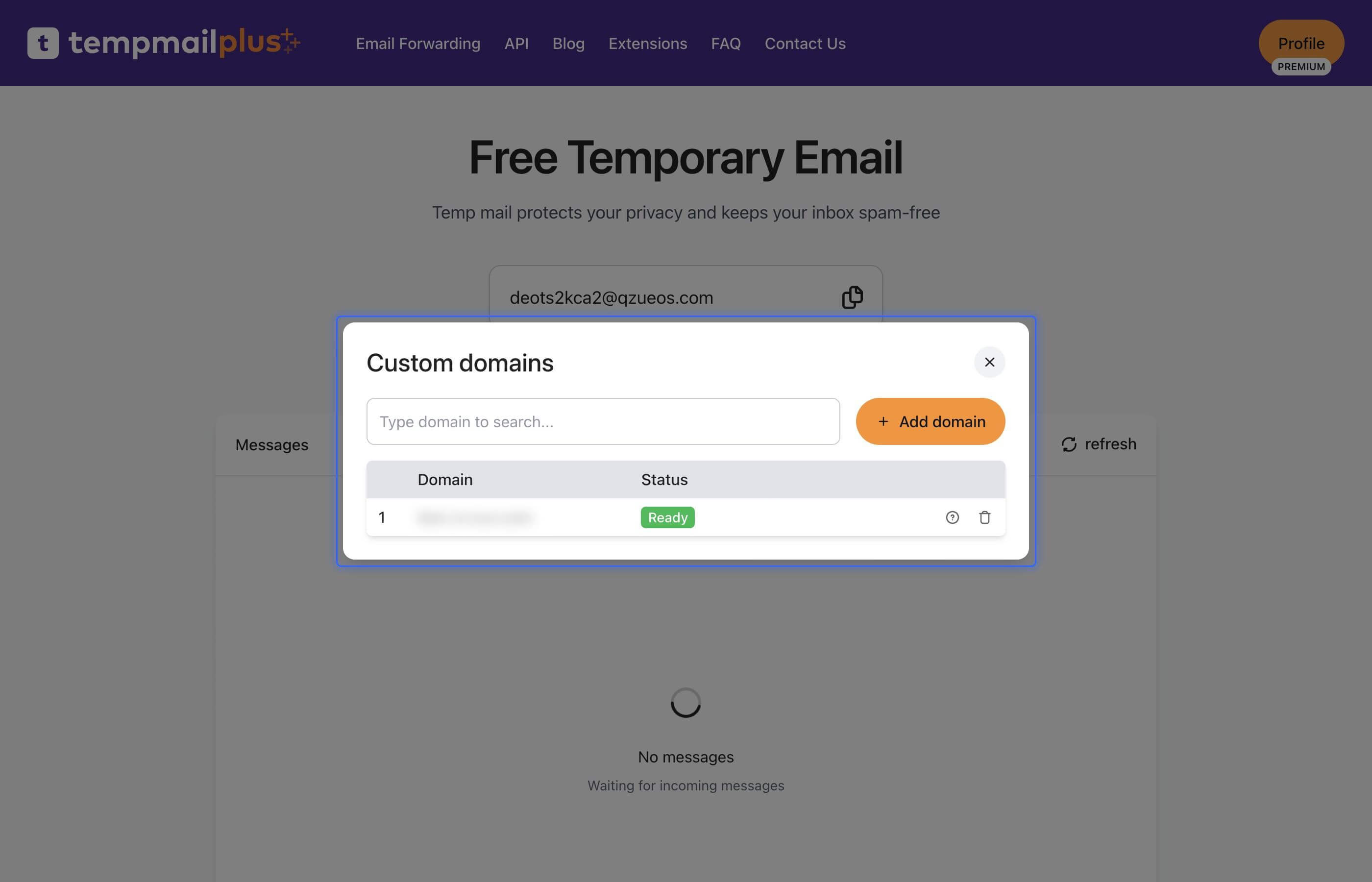Domain successfully configured