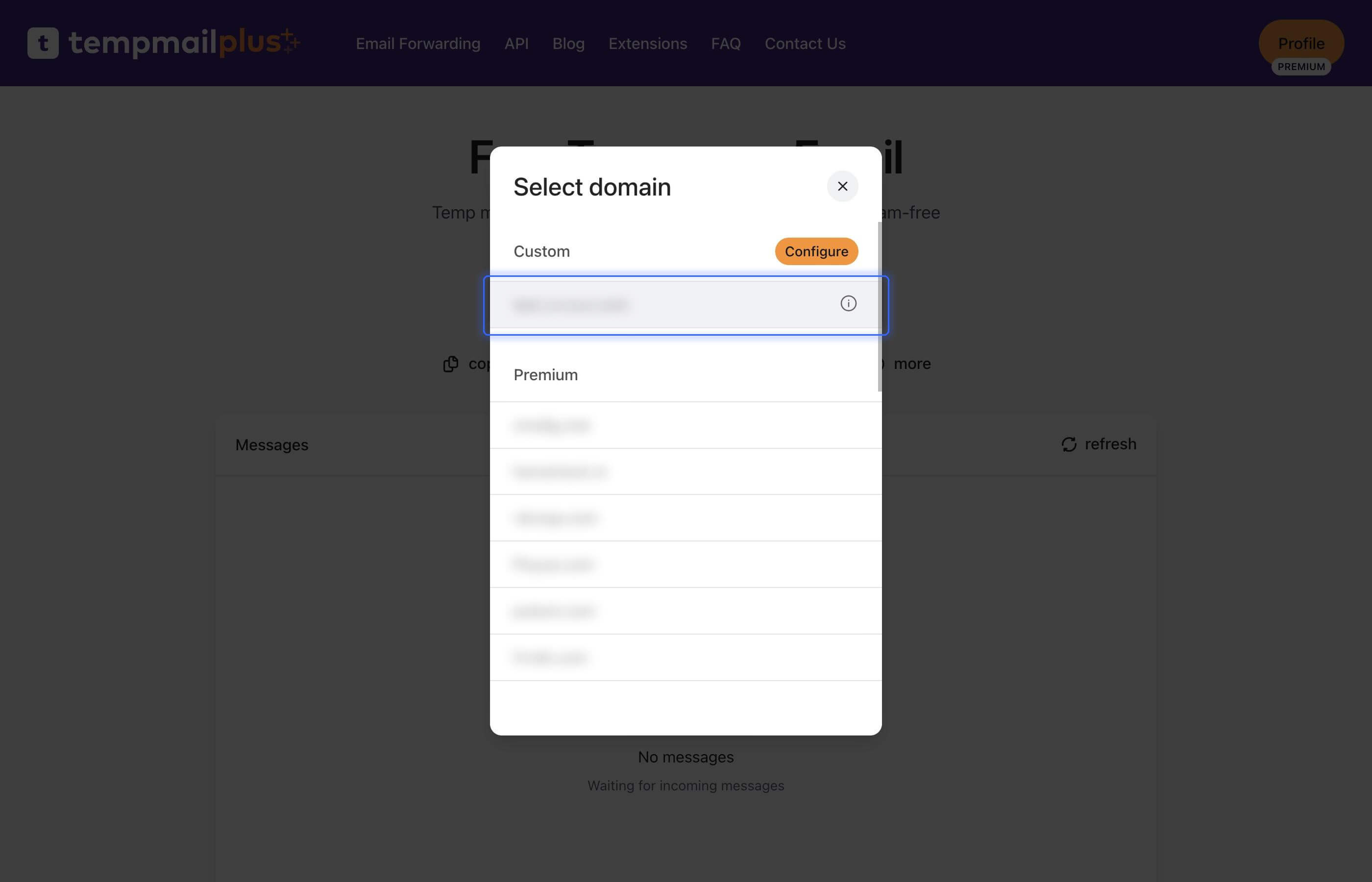 Choose custom domain